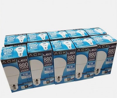 Ack 9W LED Ampul 6500K Beyaz Işık 880LM E27 ( 10 adet )