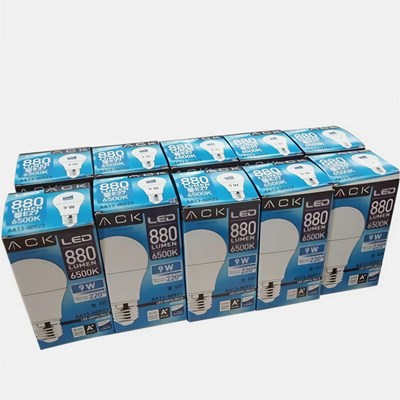Ack 9W LED Ampul 6500K Beyaz Işık 880LM E27 ( 10 adet )