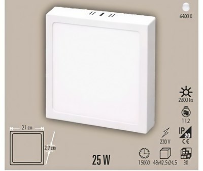 CATA 25 W SIVA ÜSTÜ PANEL KARE ( 5 ADET )