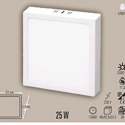 CATA 25 W SIVA ÜSTÜ PANEL KARE ( 5 ADET )