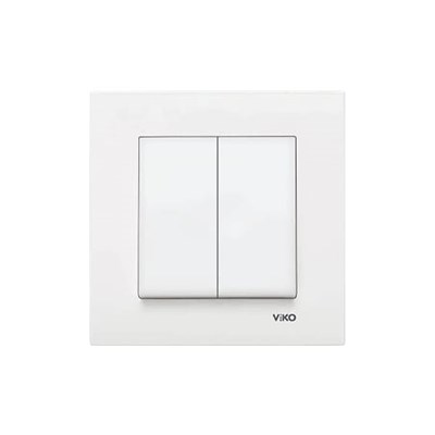 viko karre beyaz komitatör + ÇERÇEVE ( 12 adet )