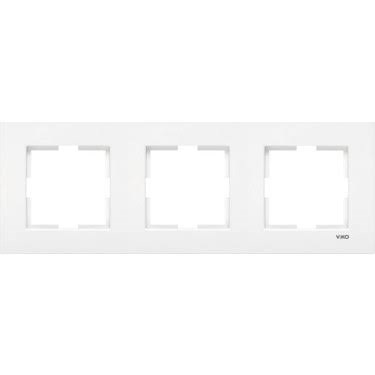 viko karre beyaz üçlü çerçeve ( 10 adet )